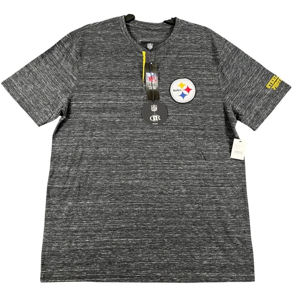 Pittsburgh Steelers Darius Rucker Henley Shirt Men L Space Dye Logo Game Day